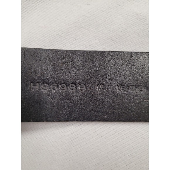 Black Leather Belt Western Boho Cowgirl Silver Buckle Olga Santini Women Sz 1X - Picture 3 of 4